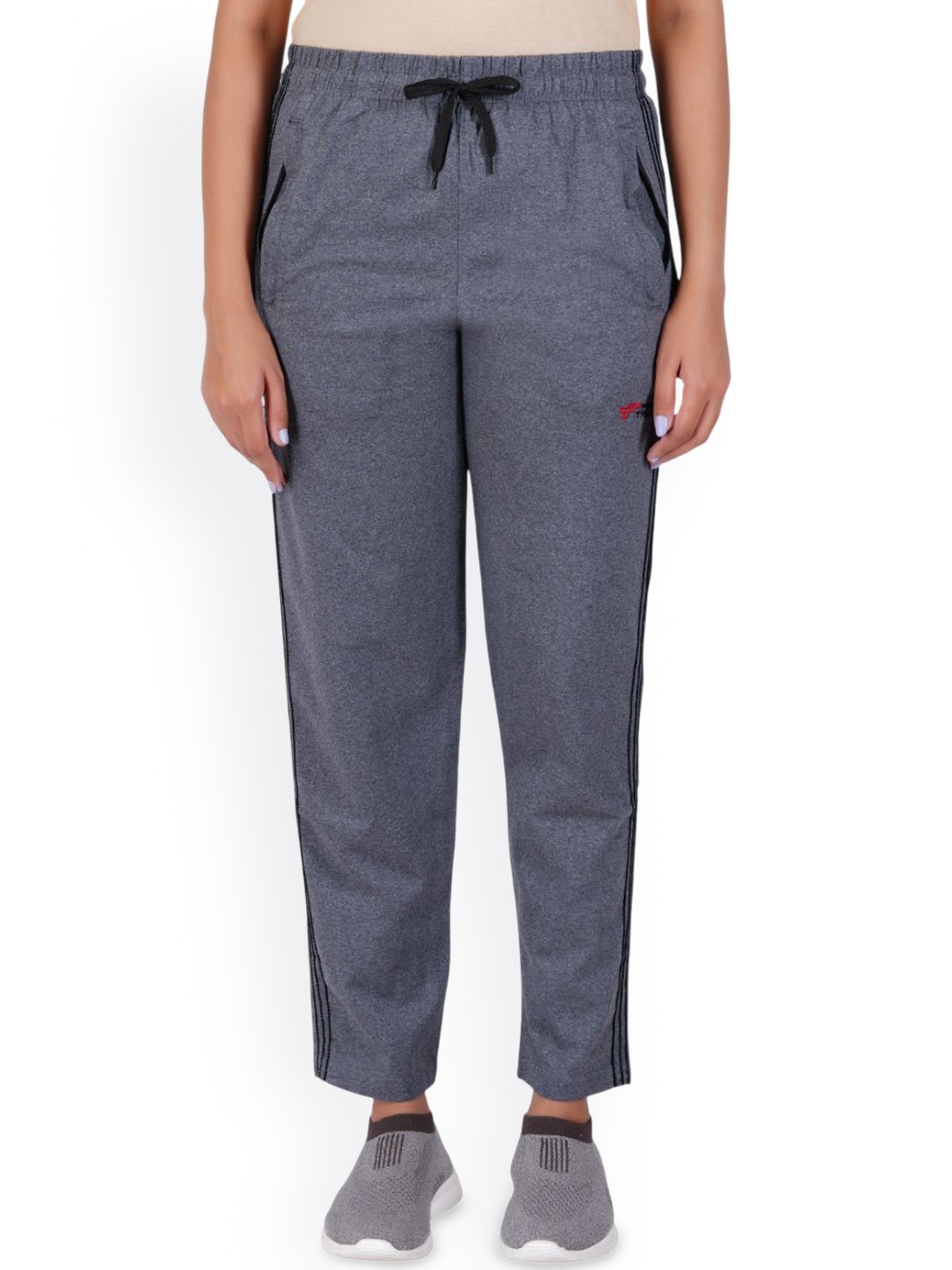 

FEEL TRACK Women Regular Fit Mid-Rise Track Pant, Grey