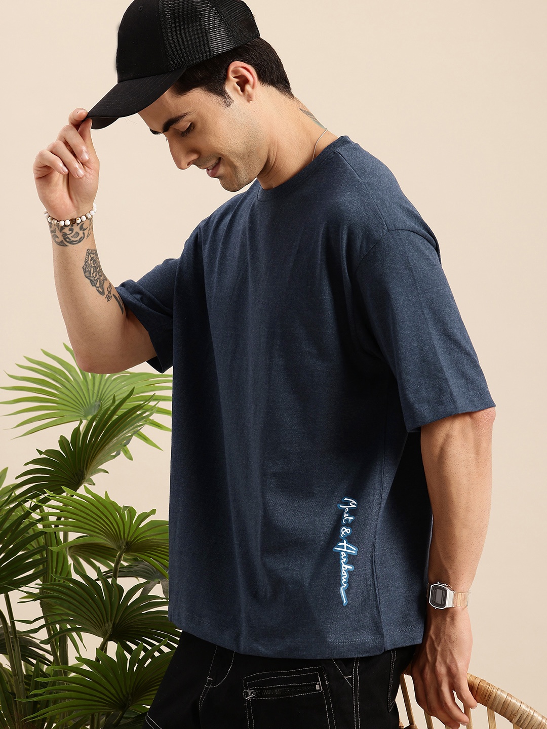 

Mast & Harbour Relaxed Fit T-shirt, Navy blue