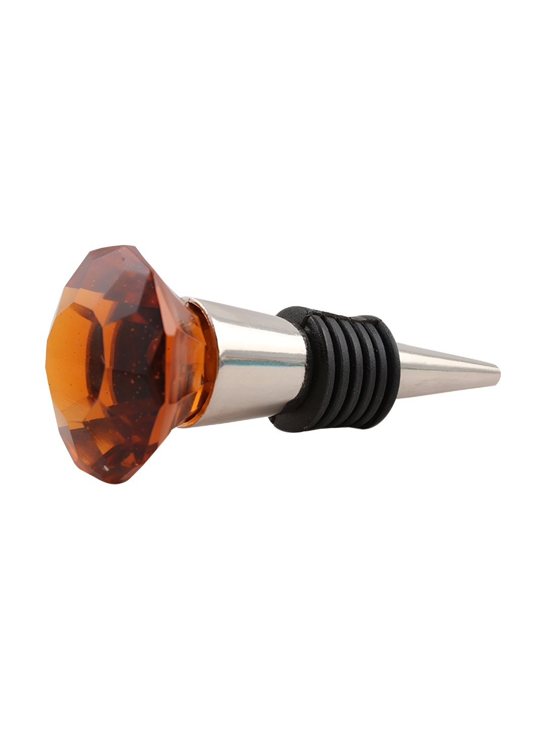

Indianshelf Orange Diamond Shaped Glass Bottle Stopper