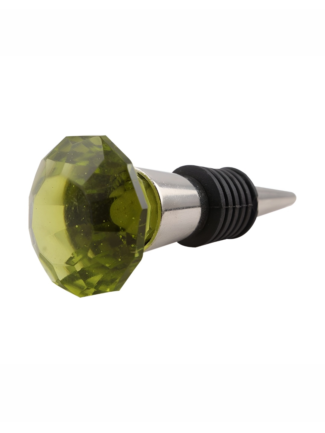 

Indianshelf Olive & Silver Toned Glass Wine Bottle Stopper