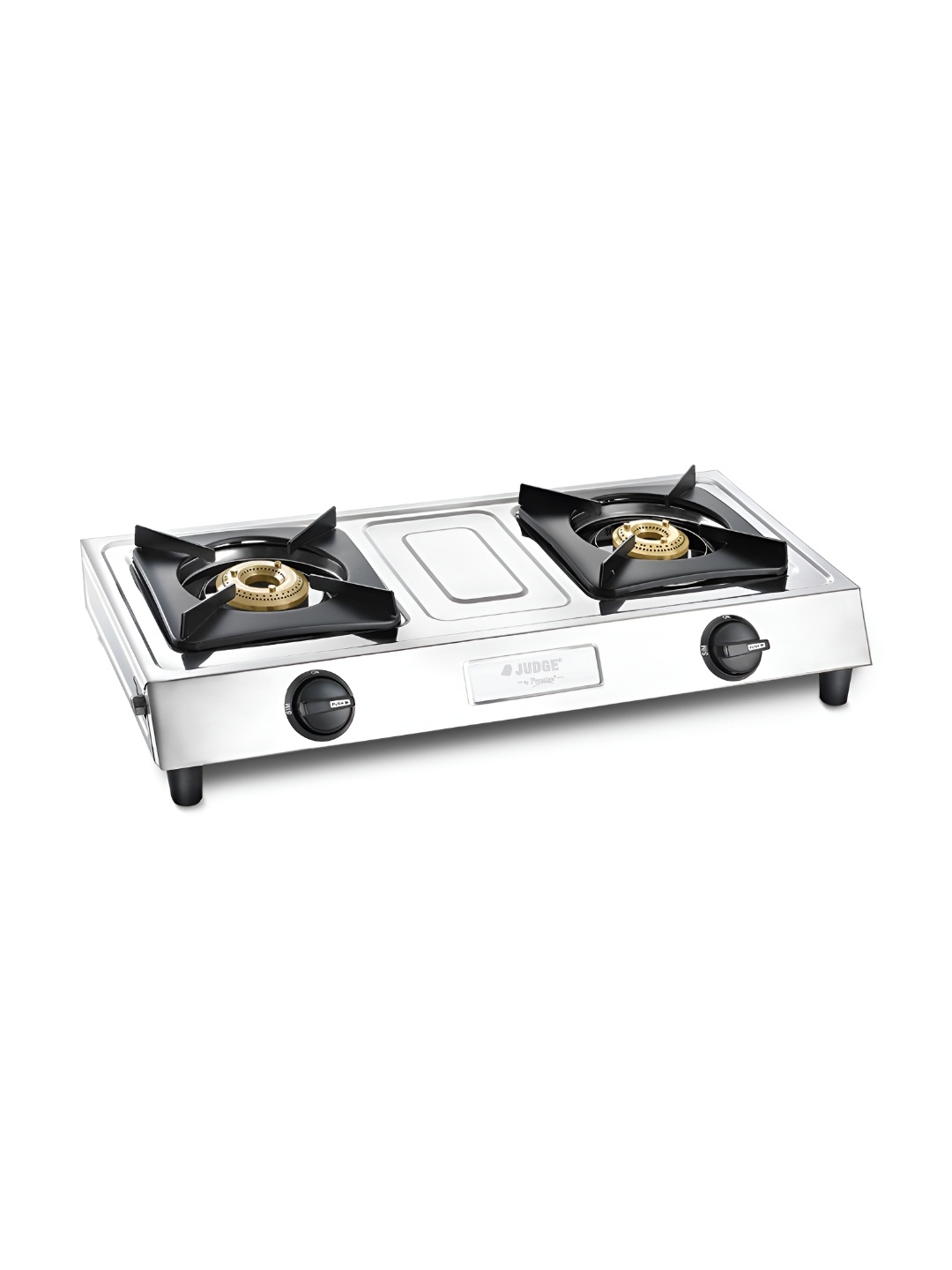 

JUDGE By Prestige Silver-Toned & Black 2-Burner Stainless Steel Gas Stove