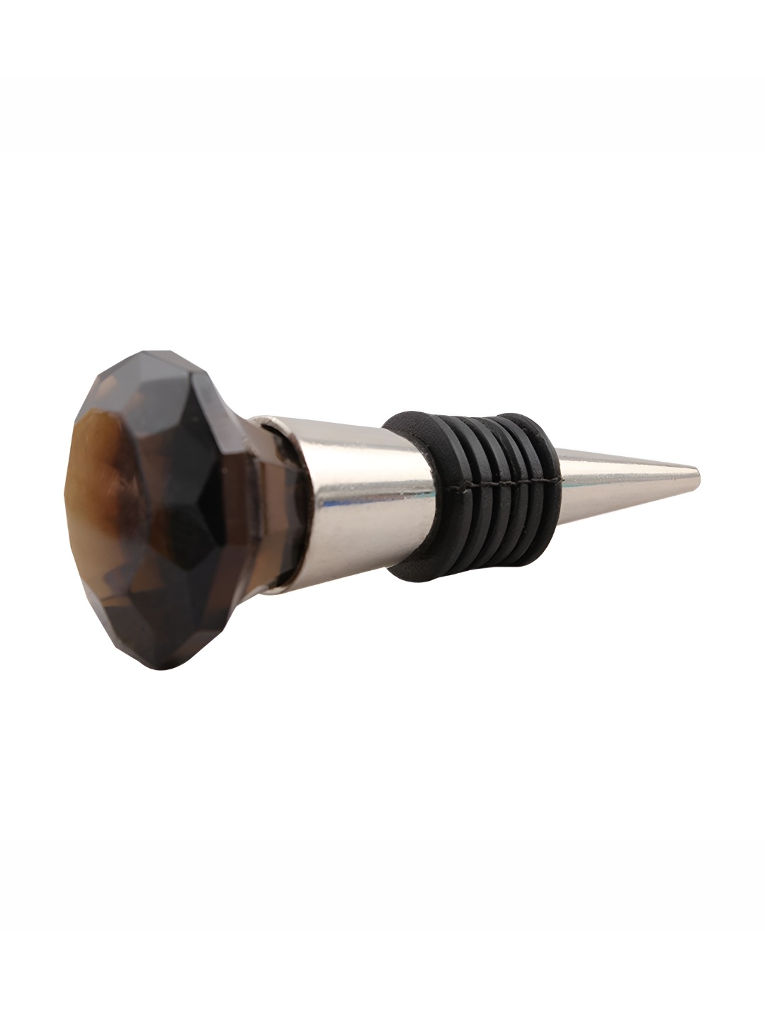 

Indianshelf Brown & Black Diamond Textured Glass Wine Bottle Stopper