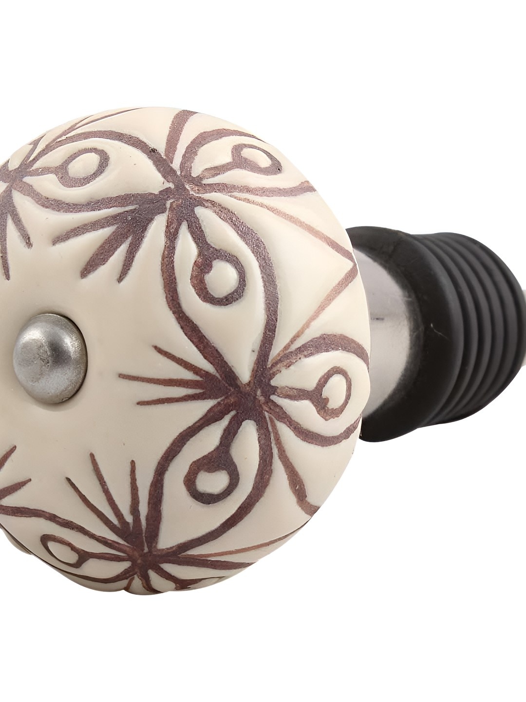 

Indianshelf Beige & Brown Floral Pattern Wine Bottles Stopper