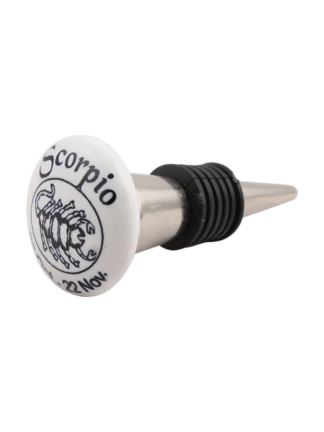 

Indianshelf 1 Pack of Wine Accessories Scorpio Flat Kid Bottle Stoppers, White