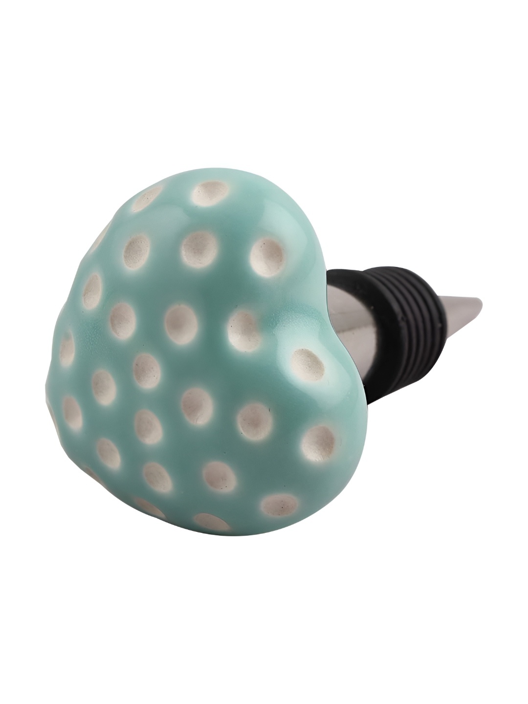 

Indianshelf Green & White Ceramic Wine Bottle Stopper