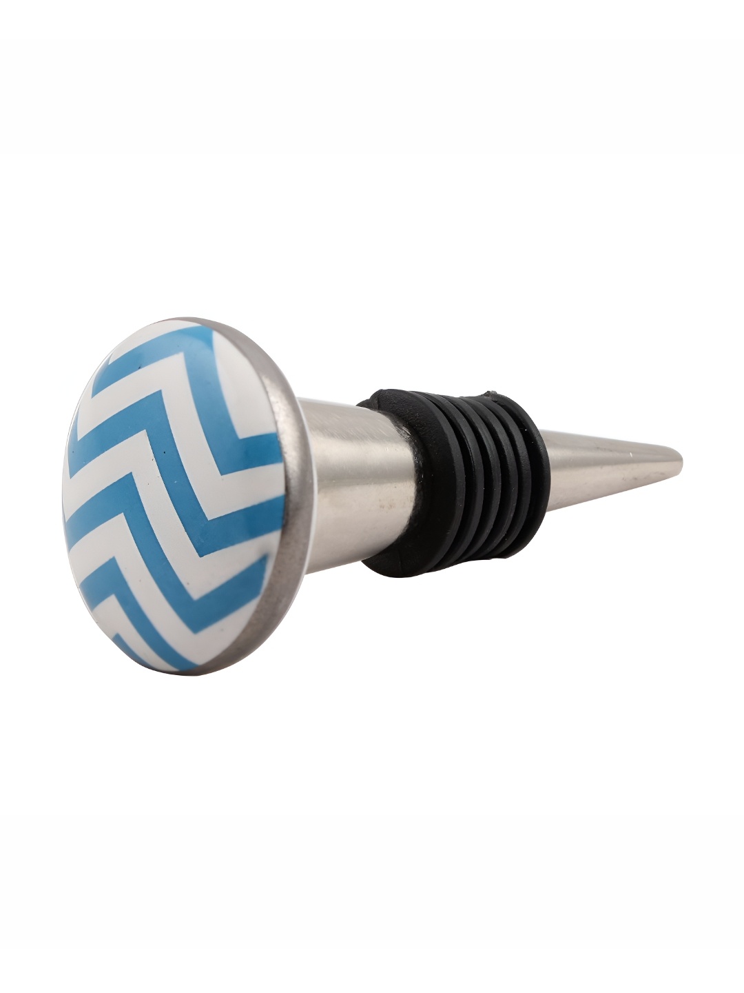 

Indianshelf Turquoise Blue and White Wave Printed Ceramic Wine Bottle Stopper