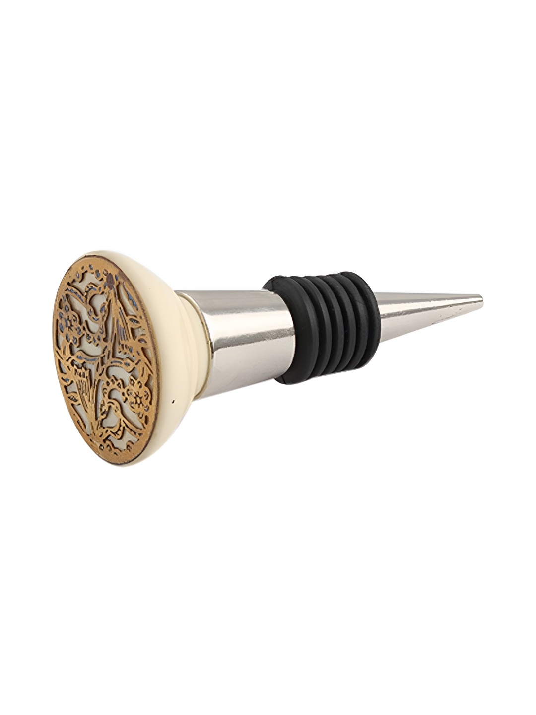 

Indianshelf Gold-Toned & Black Textured Wine Bottle Stopper