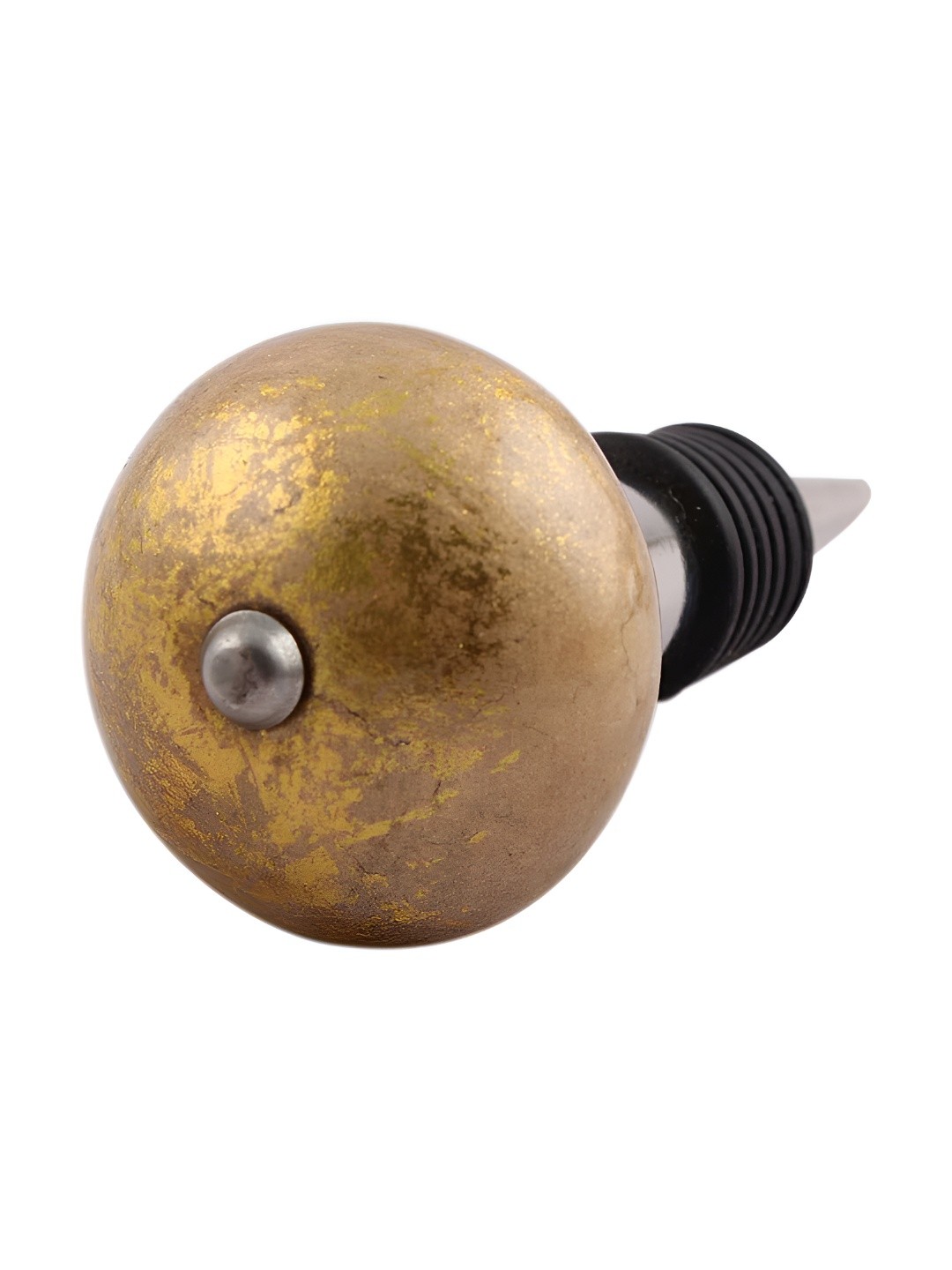 

Indianshelf Gold Toned Ceramic Wine Bottle Stopper
