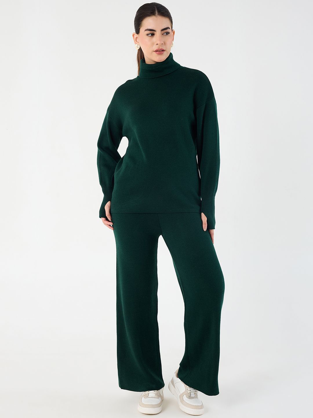 

FEMMELLA High Neck Sweater With Trousers, Green