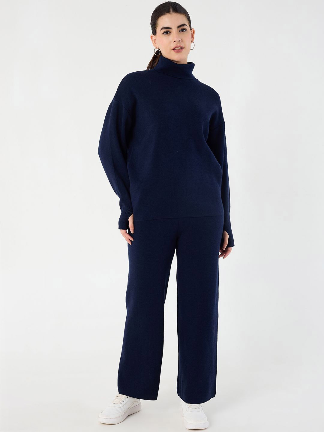 

FEMMELLA High Neck Sweater With Trousers, Navy blue
