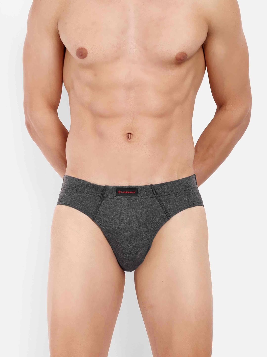 

LOGGERHEAD Men Cotton Basic Briefs LHCB001-BLACK.