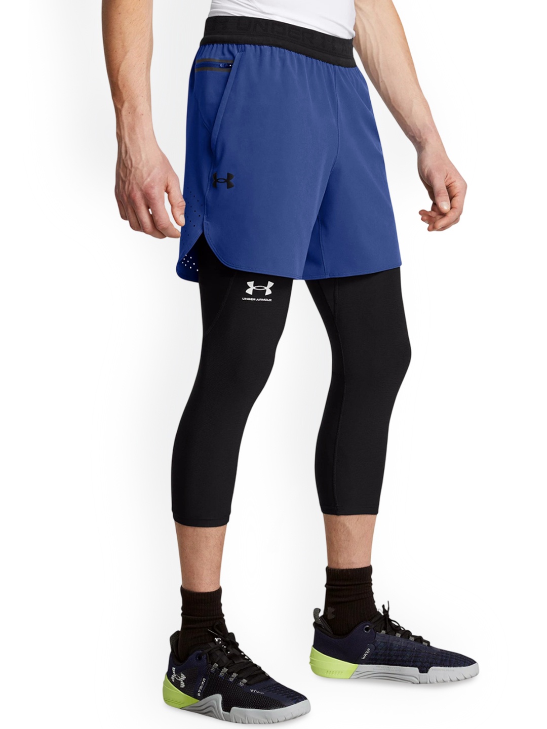 

UNDER ARMOUR Peak Men Slim Fit Sports Shorts, Blue