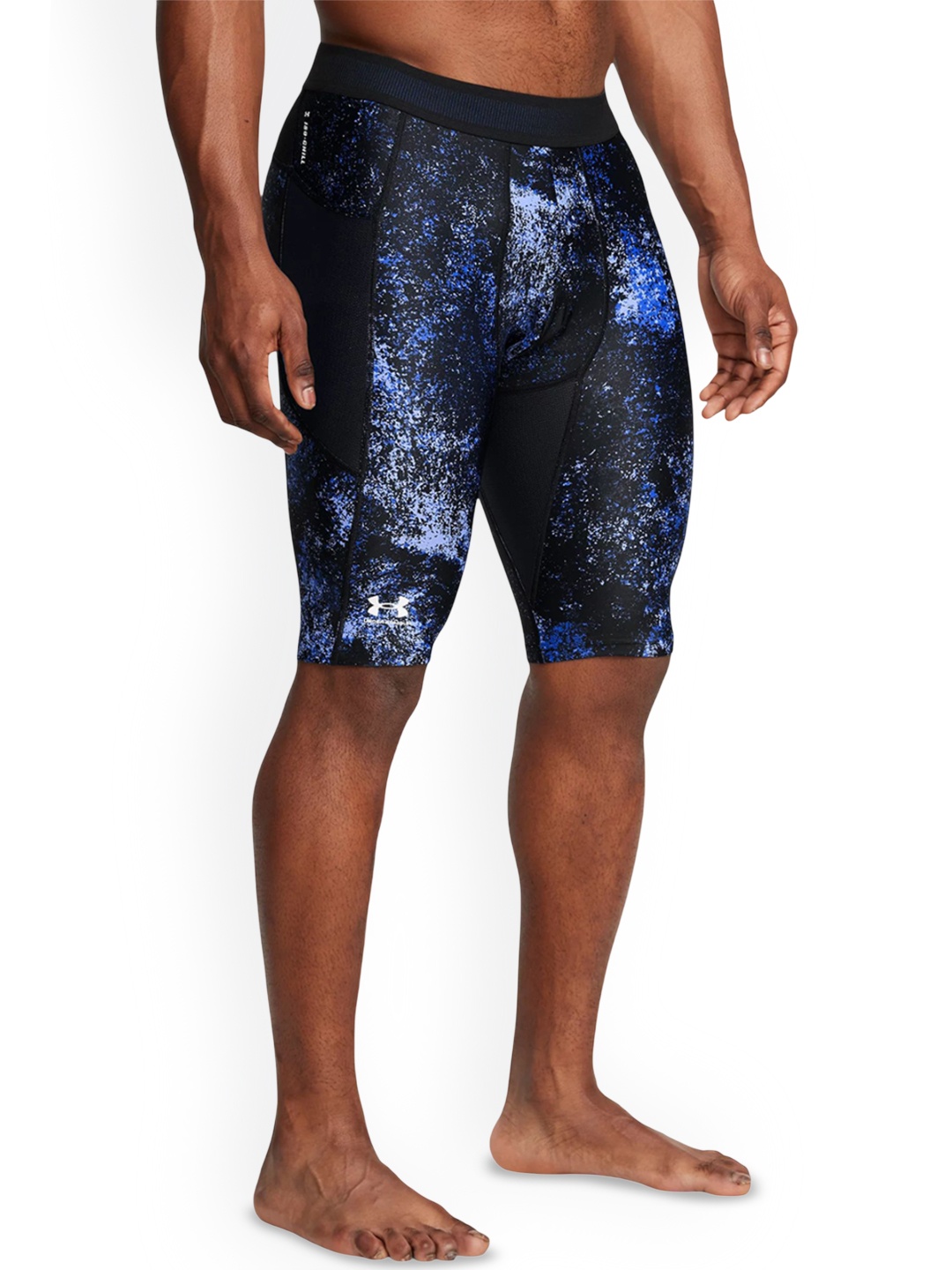 

UNDER ARMOUR Men HeatGear Iso-Chill Abstract Printed Long Shorts, Blue