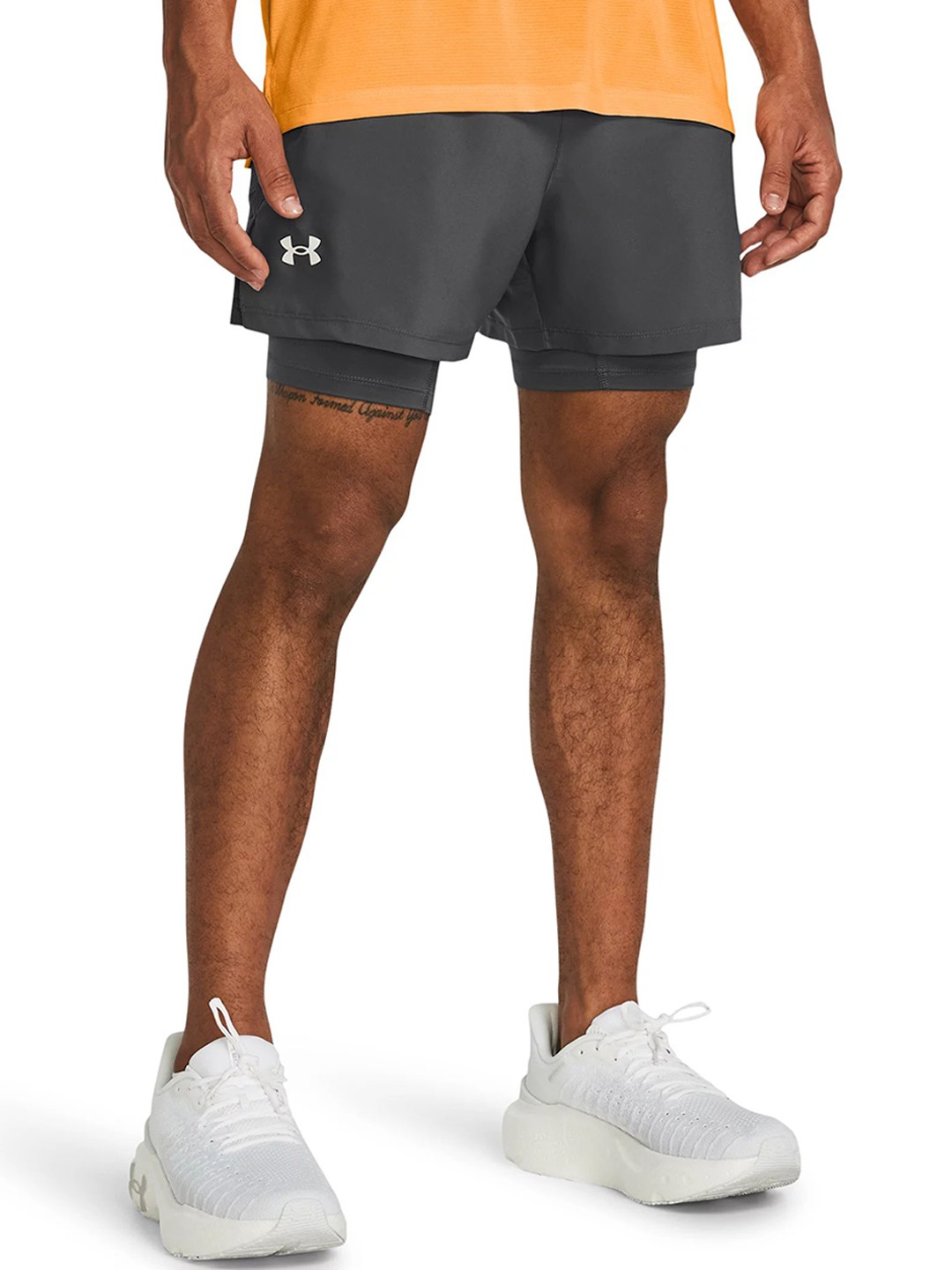 

UNDER ARMOUR Men Launch 2-in-1 5" Shorts, Grey