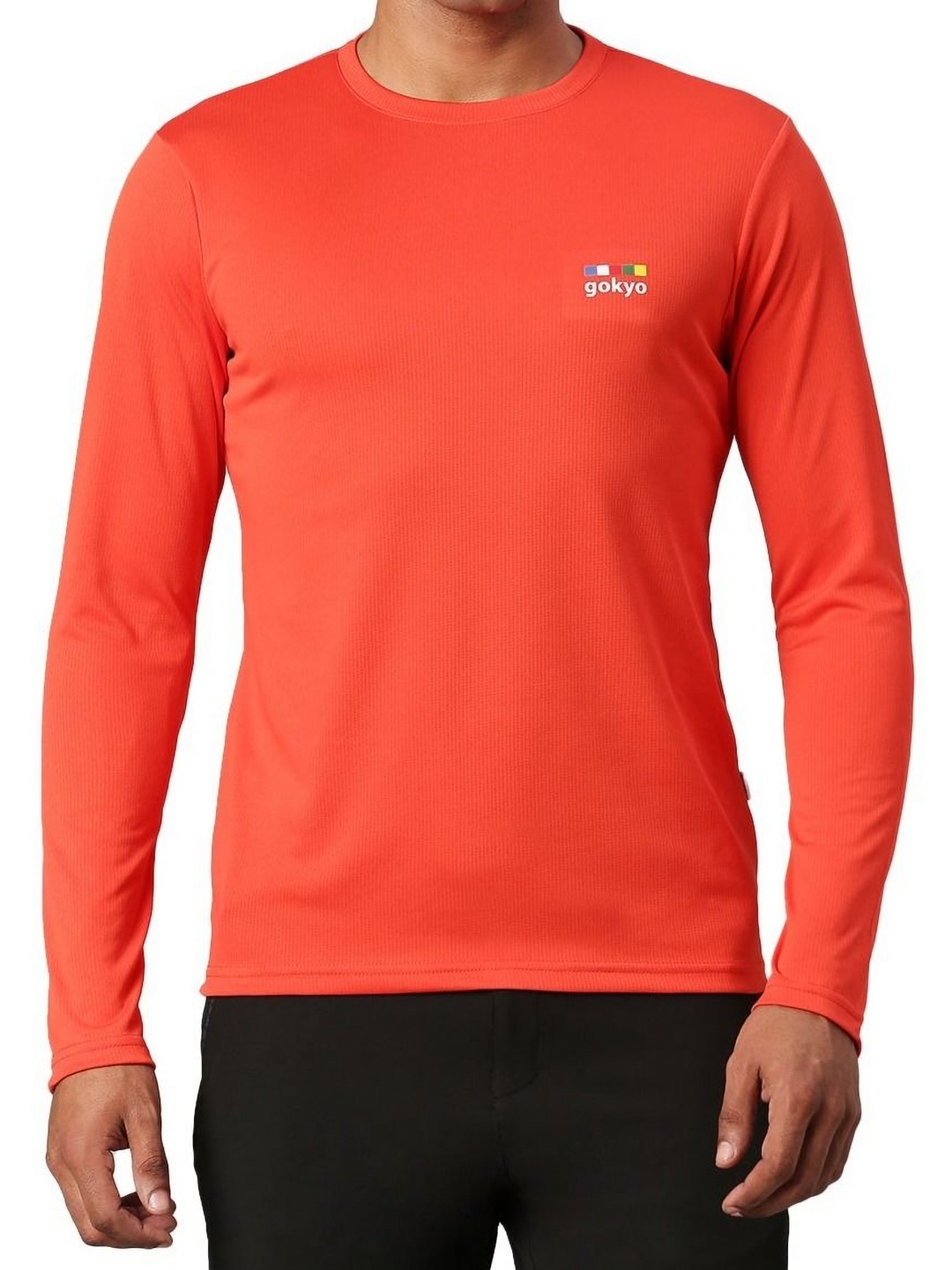 

GOKYO Men Solid Round Neck T-shirt, Red