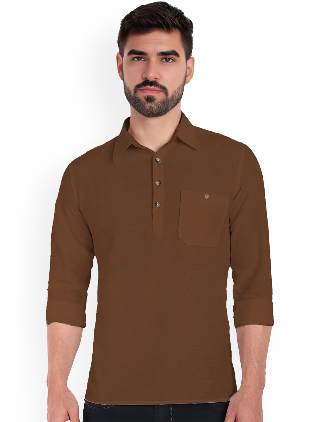 

univibe Men Kurta, Gold