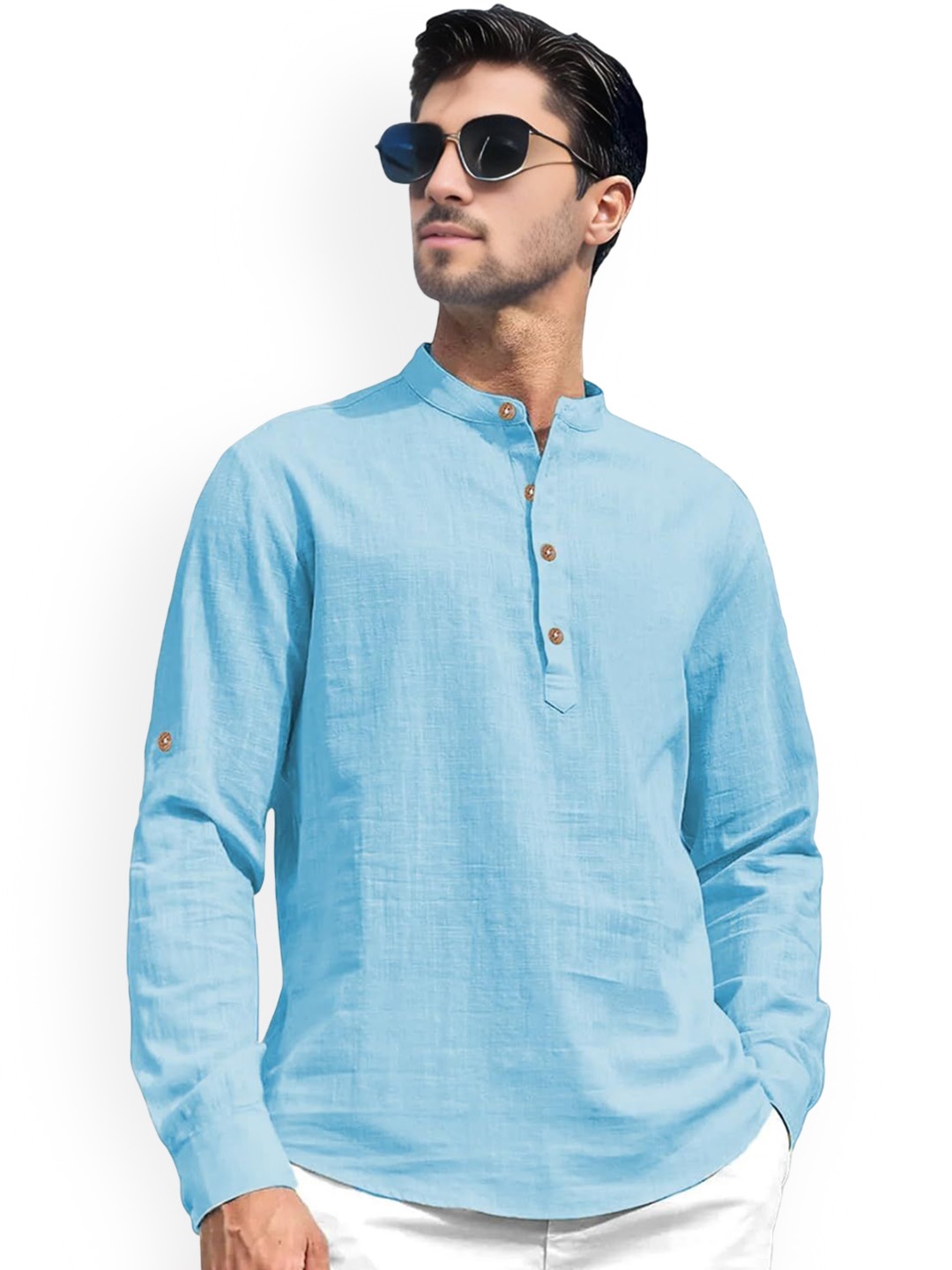 

univibe Men Kurta, Blue