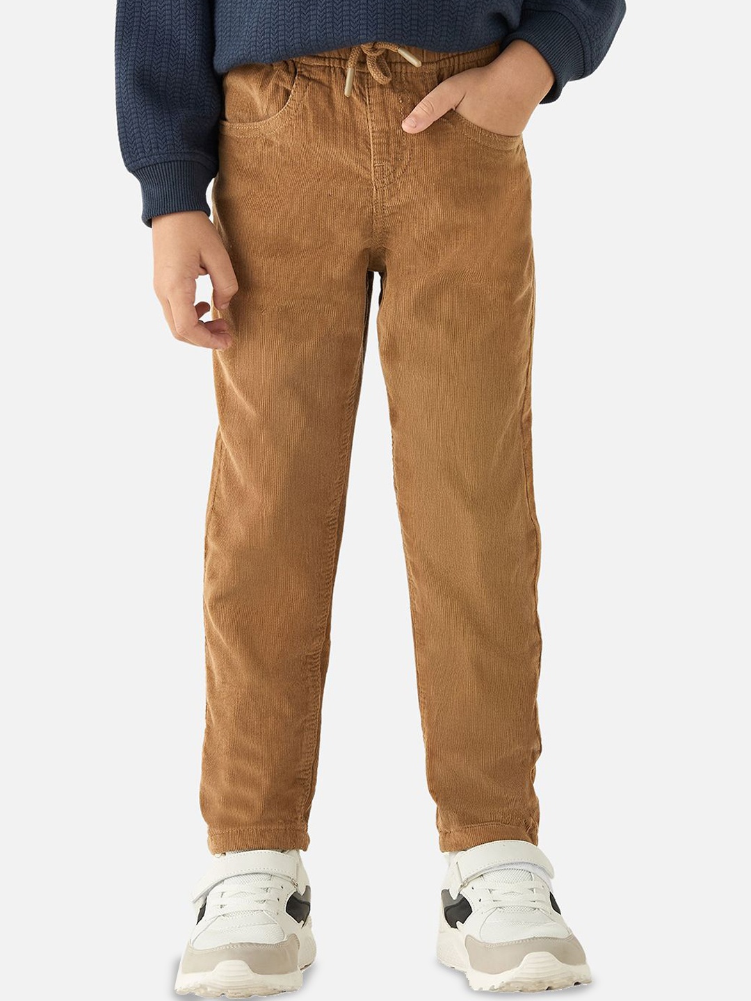

Juniors by Babyshop Boys Cotton Regular Trousers, Brown