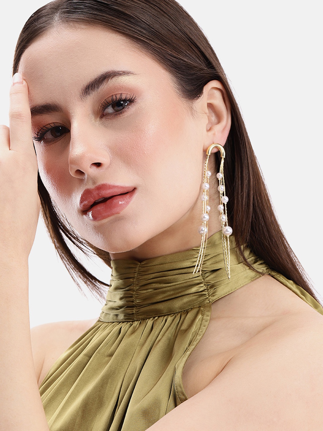 

DressBerry Contemporary Drop Earrings, Gold