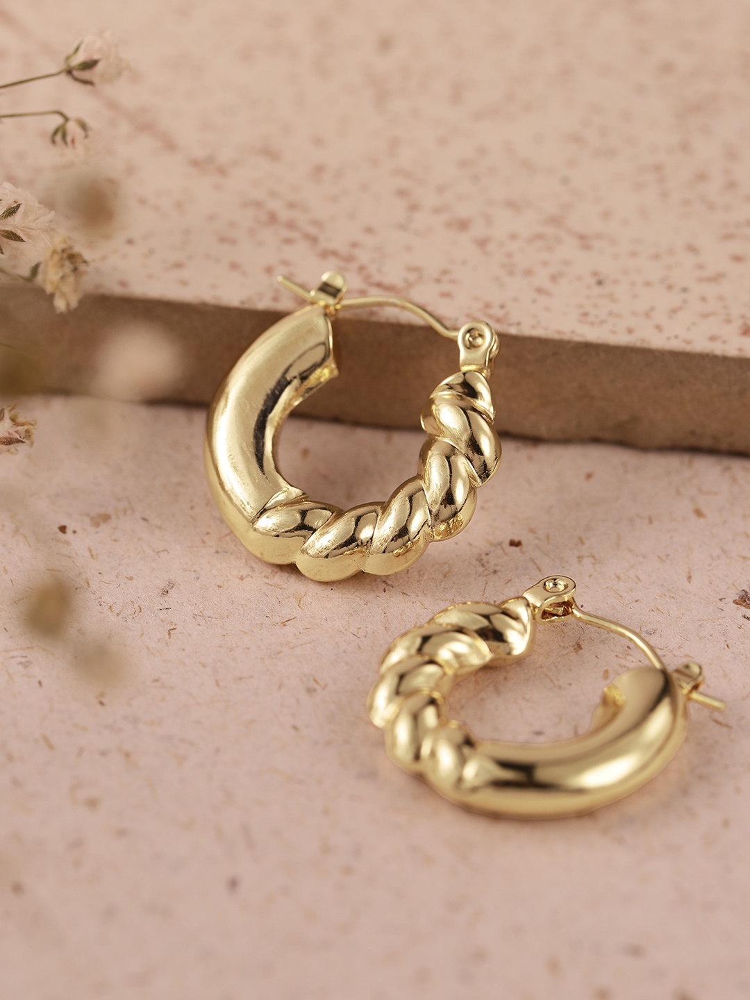 

DressBerry Circular Mini Hoop Earrings, Gold