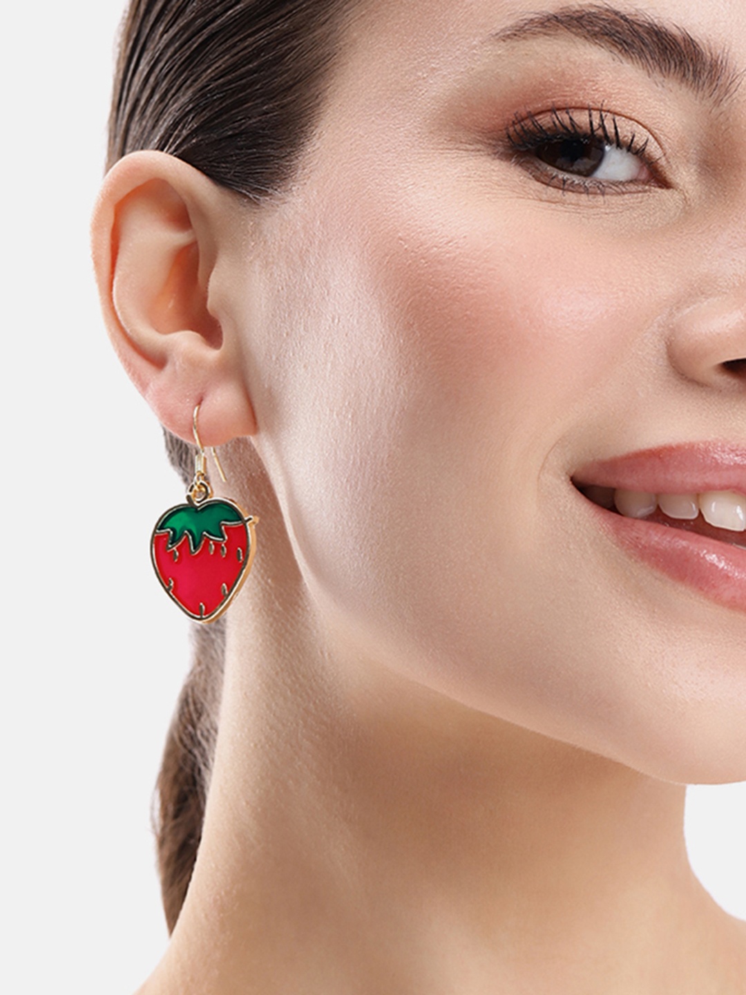 

DressBerry Strawberry Design Drop Earrings, Red