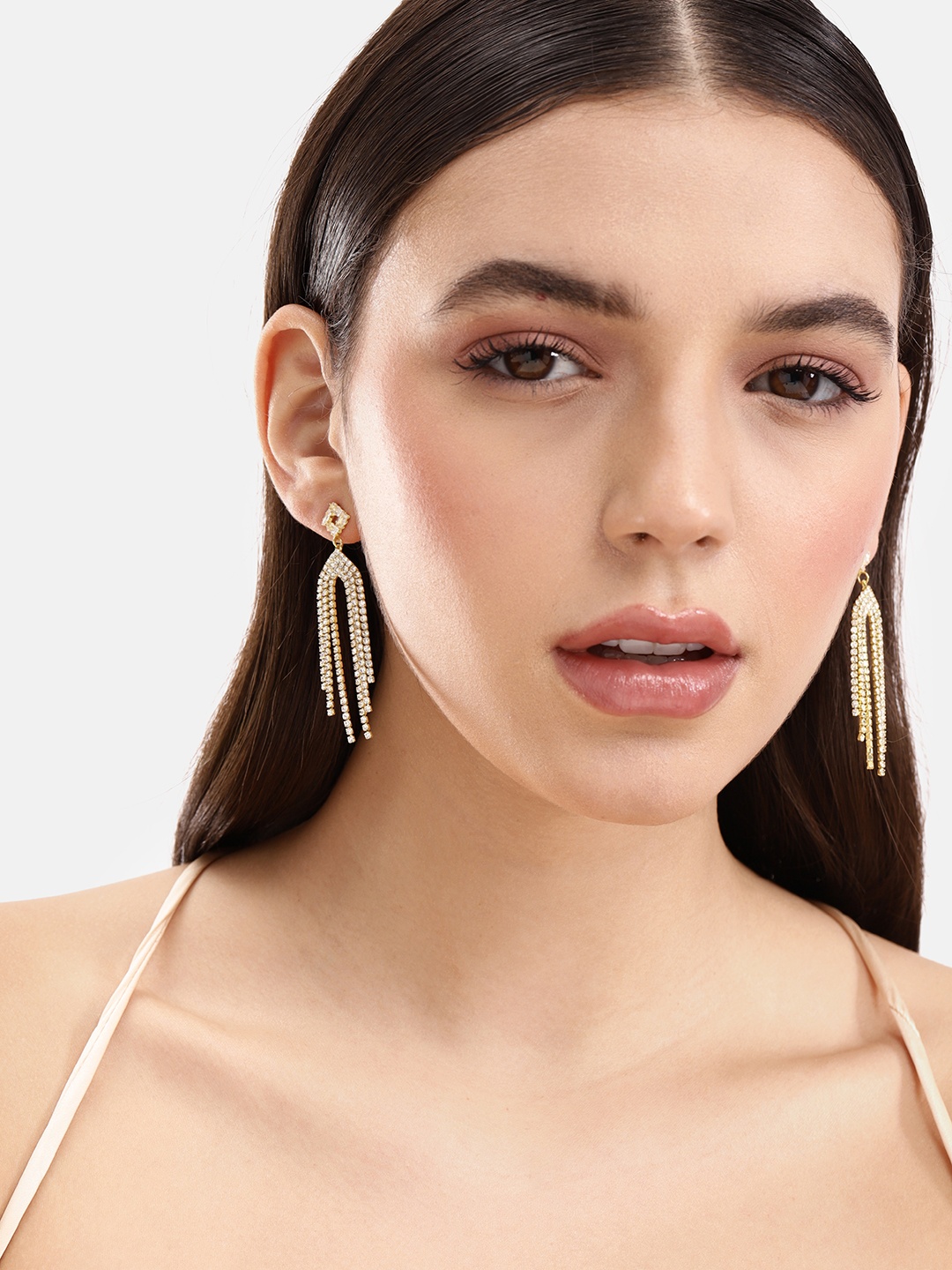 

DressBerry Contemporary Drop Earrings, Gold