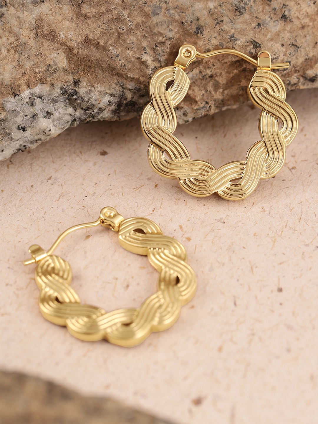 

DressBerry Circular Mini Hoop Earrings, Gold