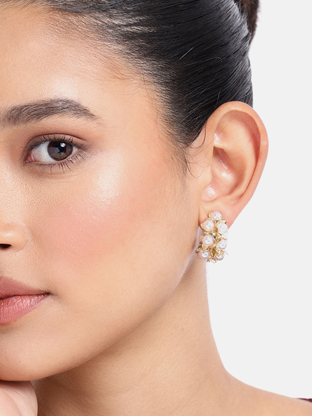 

DressBerry Contemporary Half-Hoop Earrings, Gold