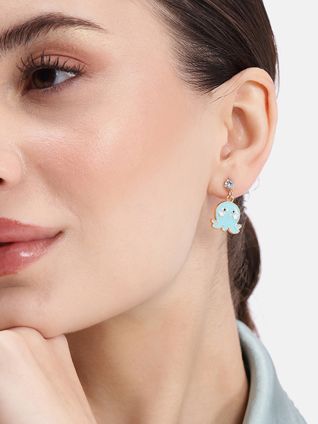 

DressBerry Quirky Mismatch Drop Earrings, Blue
