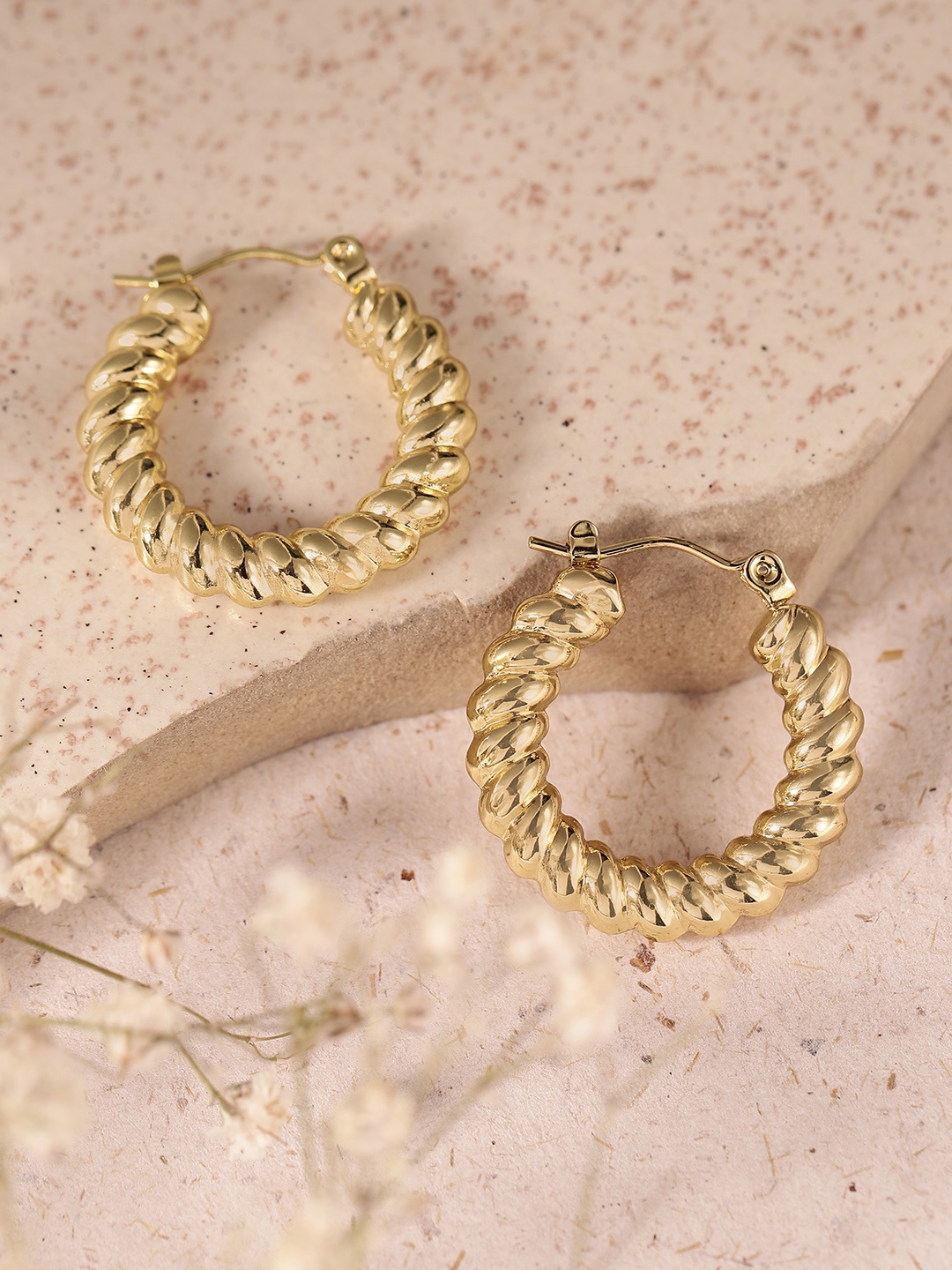 

DressBerry Circular Mini Hoop Earrings, Gold