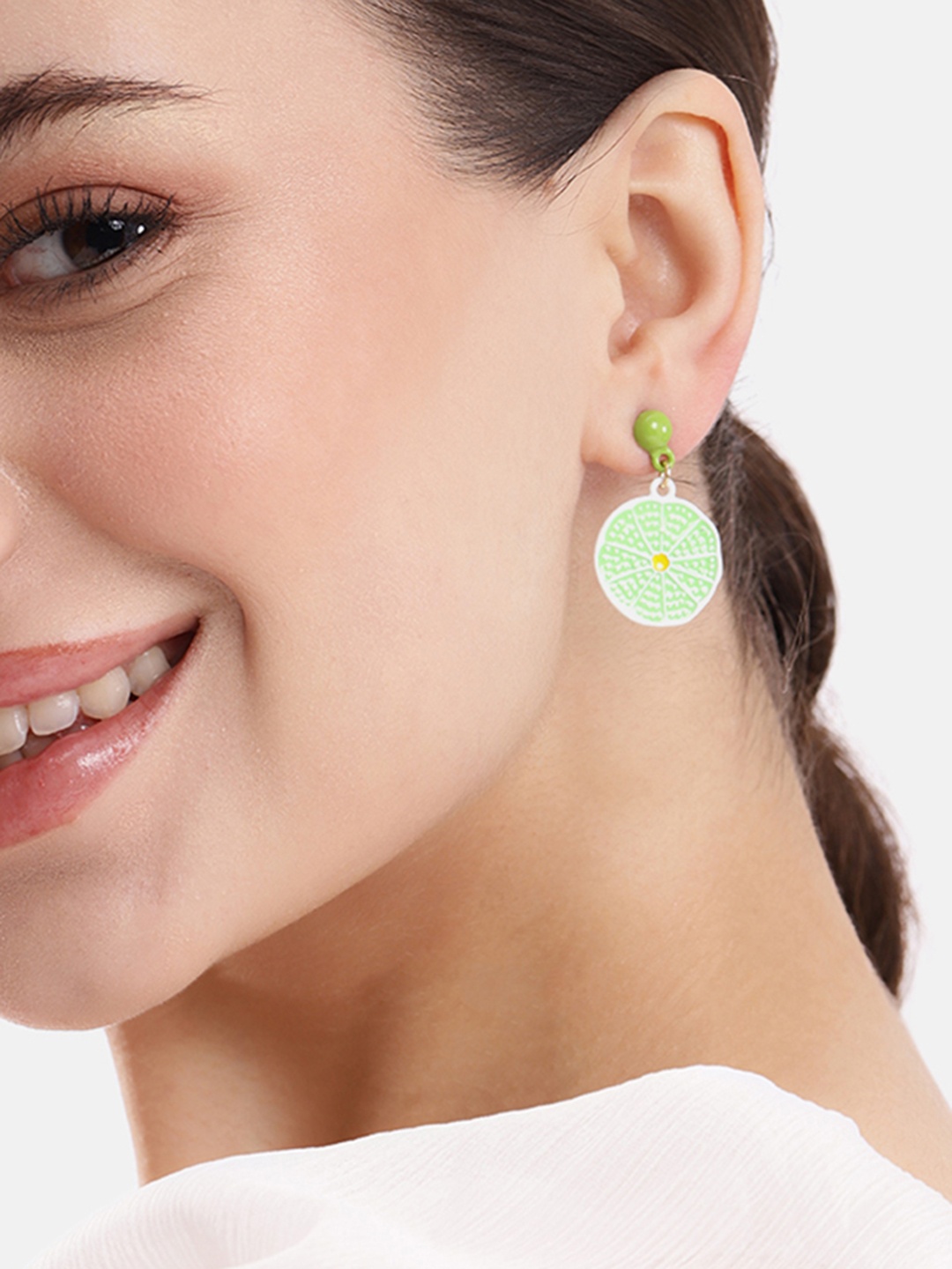 

DressBerry Mismatch Drop Earrings, Green