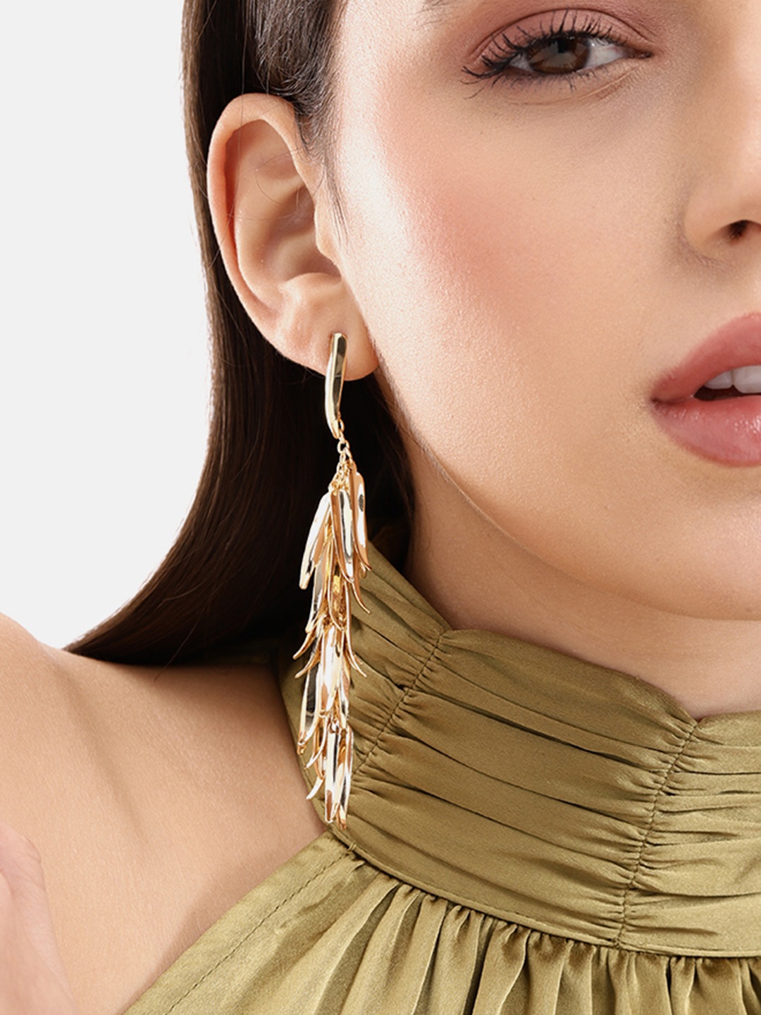 

DressBerry Spiked Drop Earrings, Gold