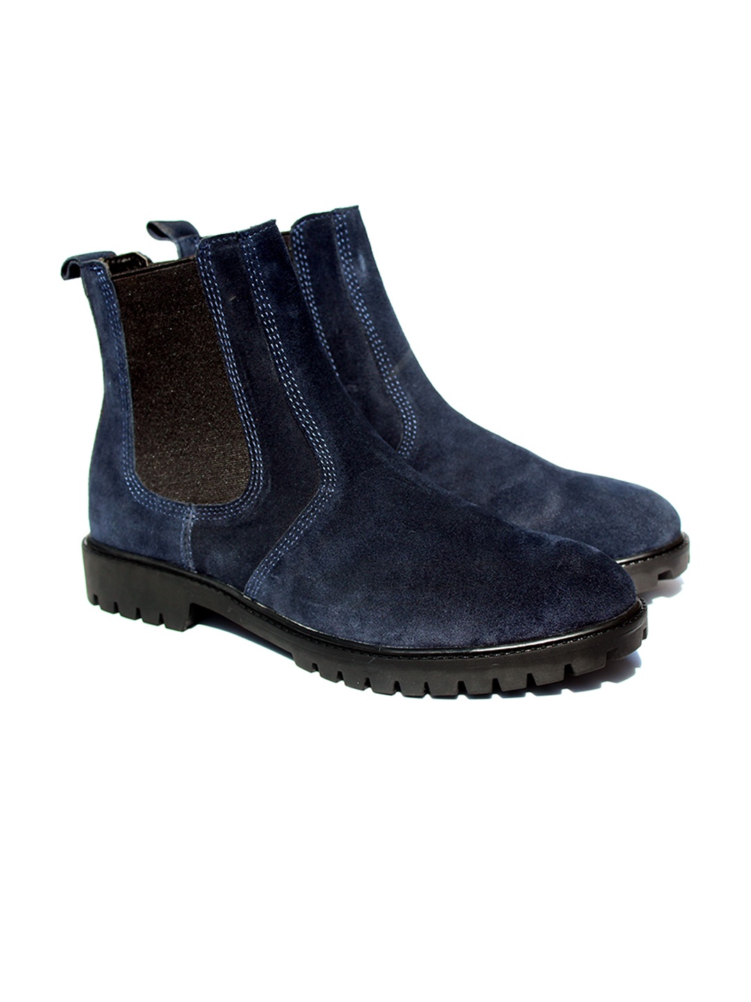 

Wolvenmilano Men Casual Chelsea Boots, Navy blue