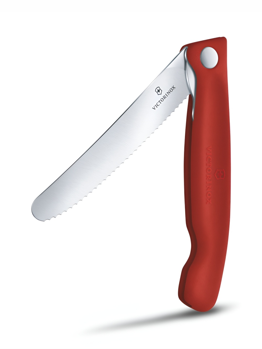 

Victorinox Red Swiss Made Classic Stainless Steel Foldable Paring Knife Wavy Edge