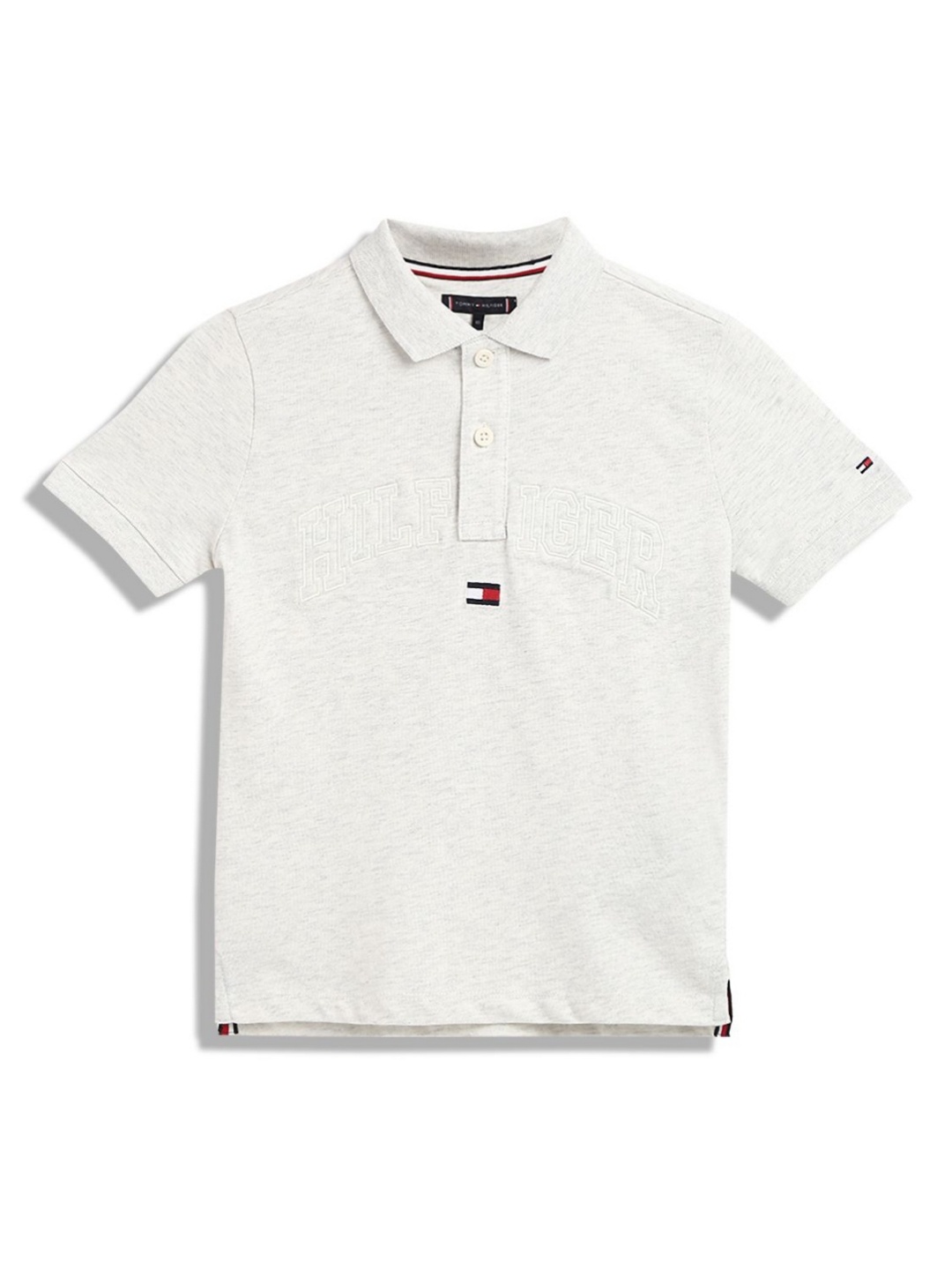 

Tommy Hilfiger Boys Polo Collar Applique T-shirt, Grey