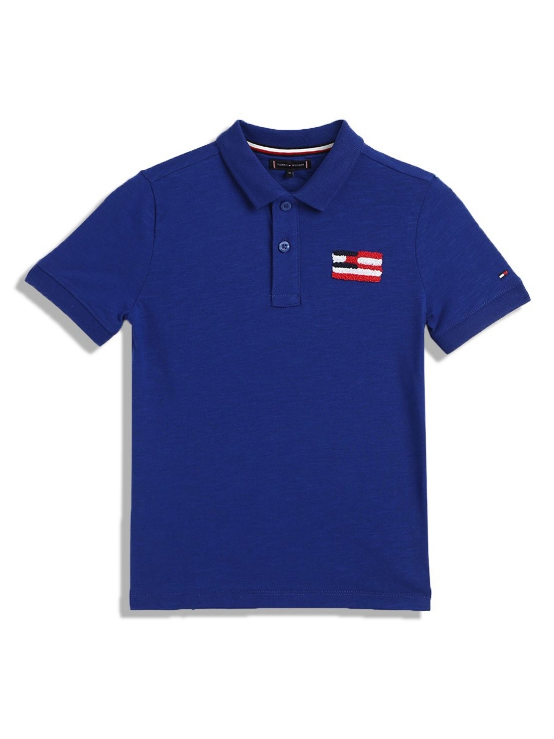 

Tommy Hilfiger Boys Polo Collar Applique T-shirt, Blue
