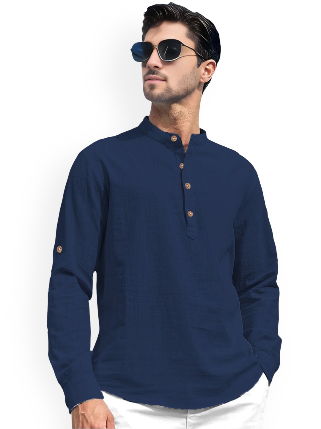 

univibe Men Kurta, Navy blue