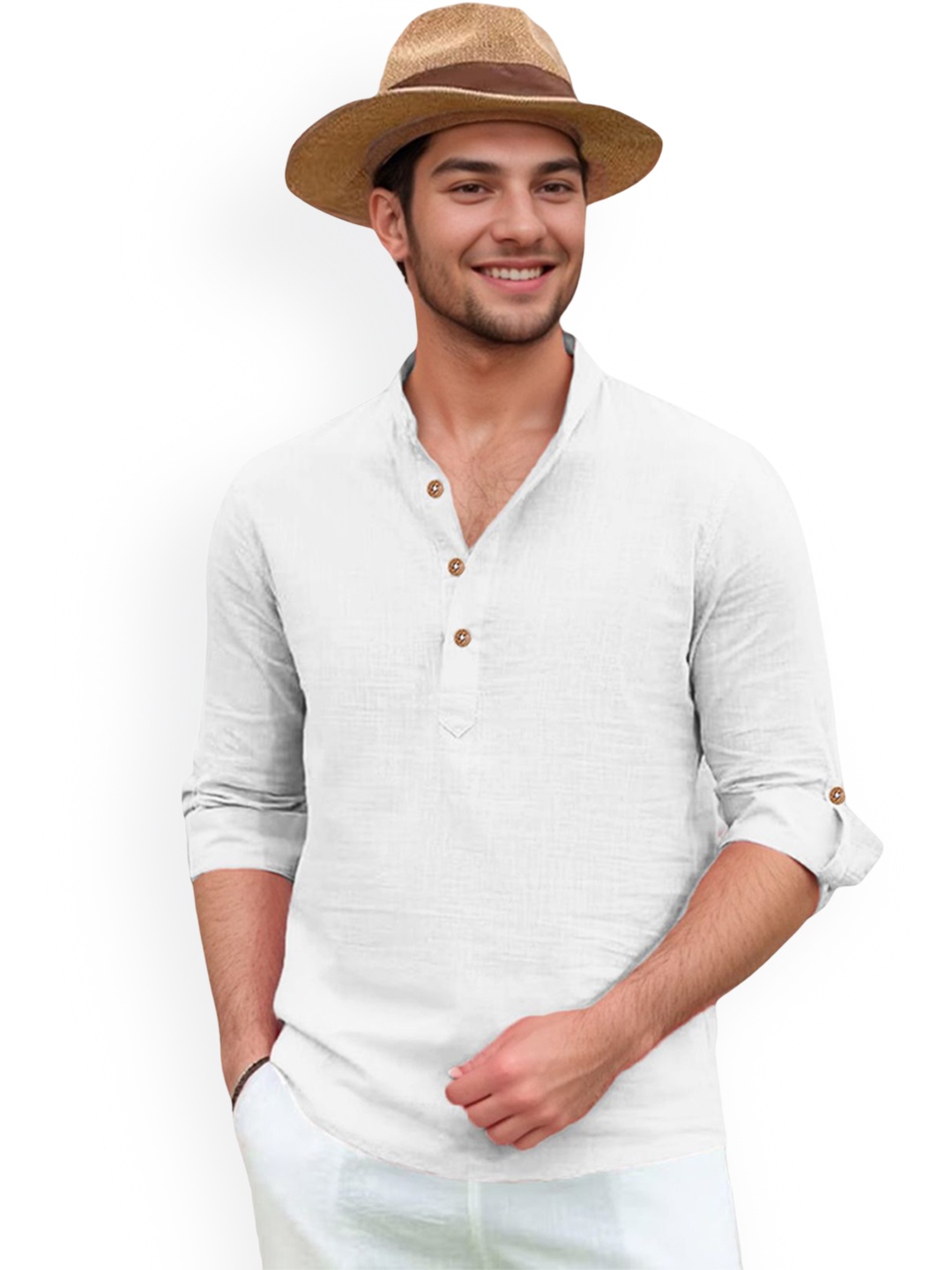 

univibe Men Kurta, White