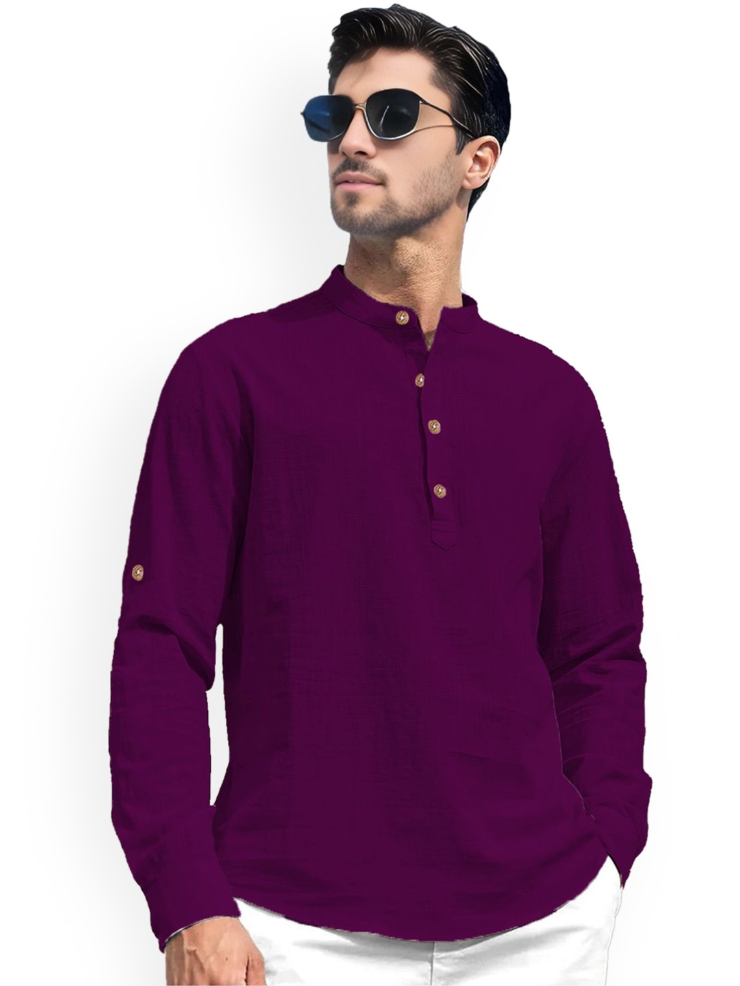 

univibe Men Kurta, Purple