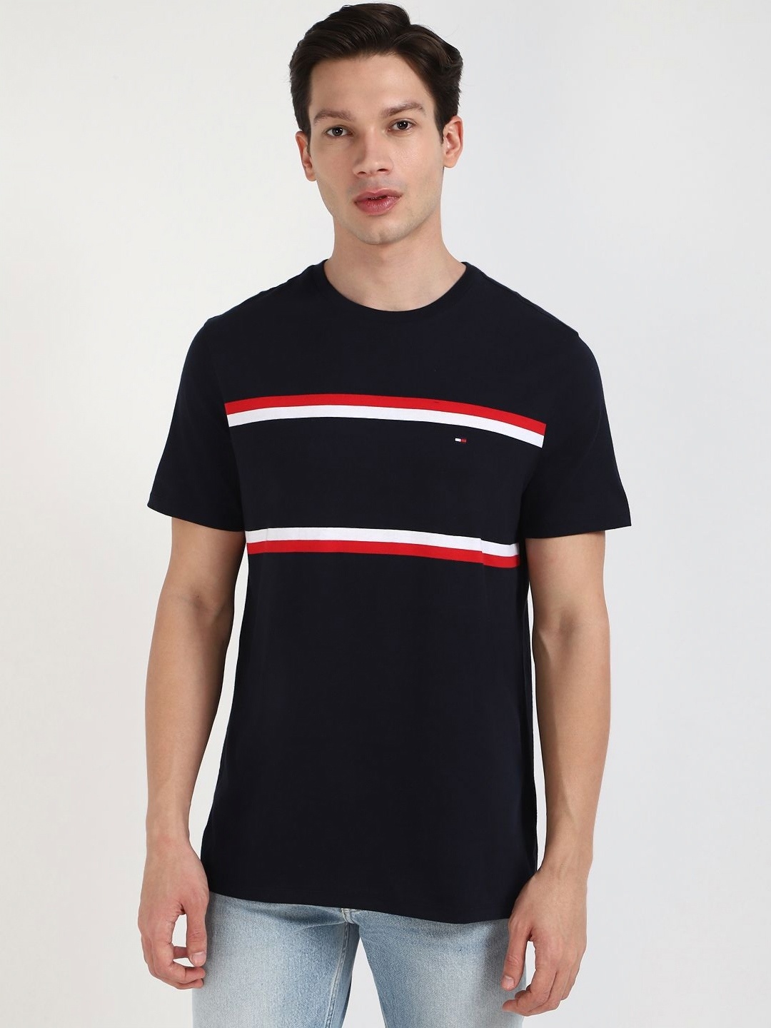 

Tommy Hilfiger Men Striped Pockets T-shirt, Blue