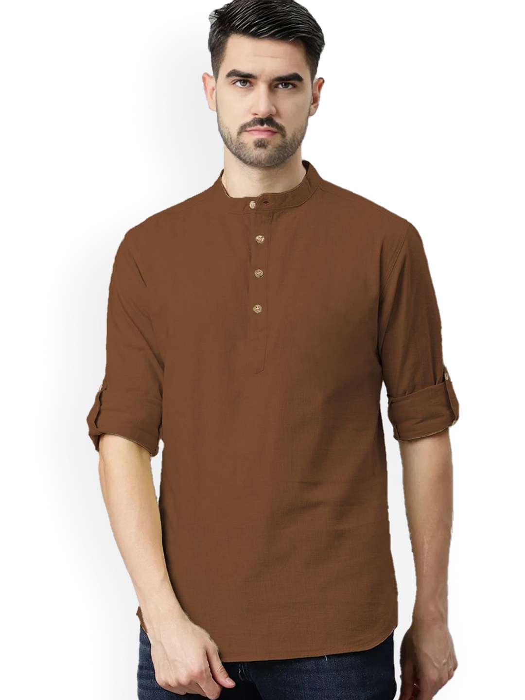 

univibe Men Kurta, Gold