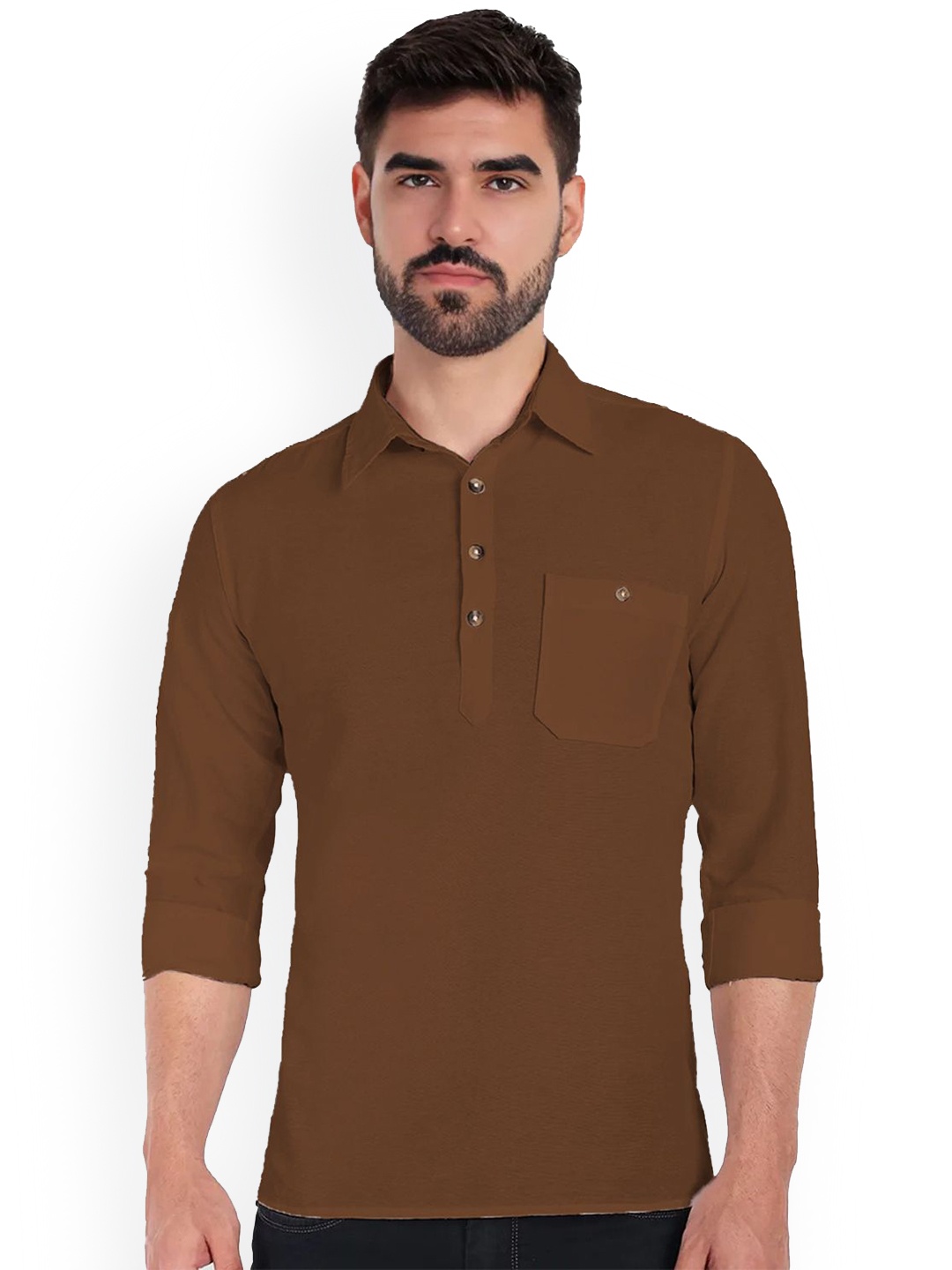 

univibe Men Kurta, Gold