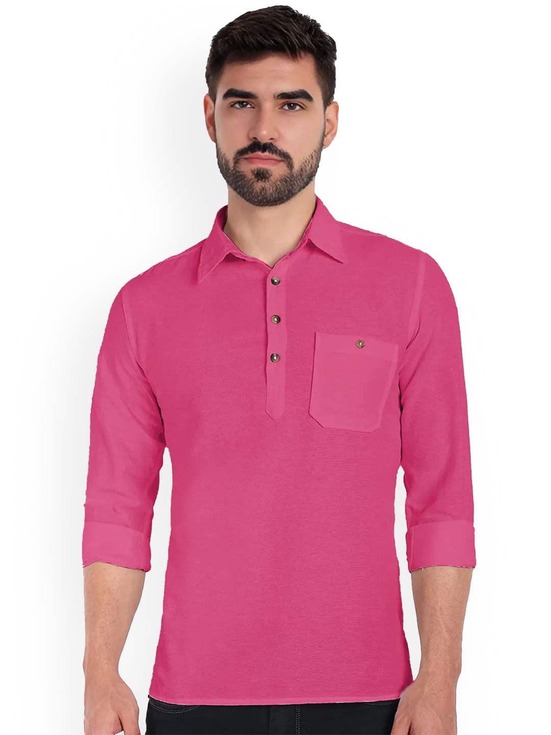 

univibe Men Kurta, Pink