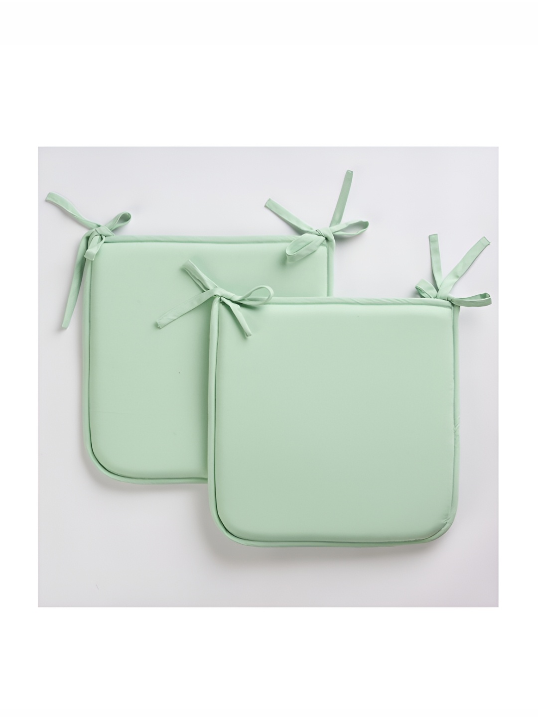 

SKANDA FAB Set Of 2 Green Pure Cotton Foam Chair Pad, Sea green