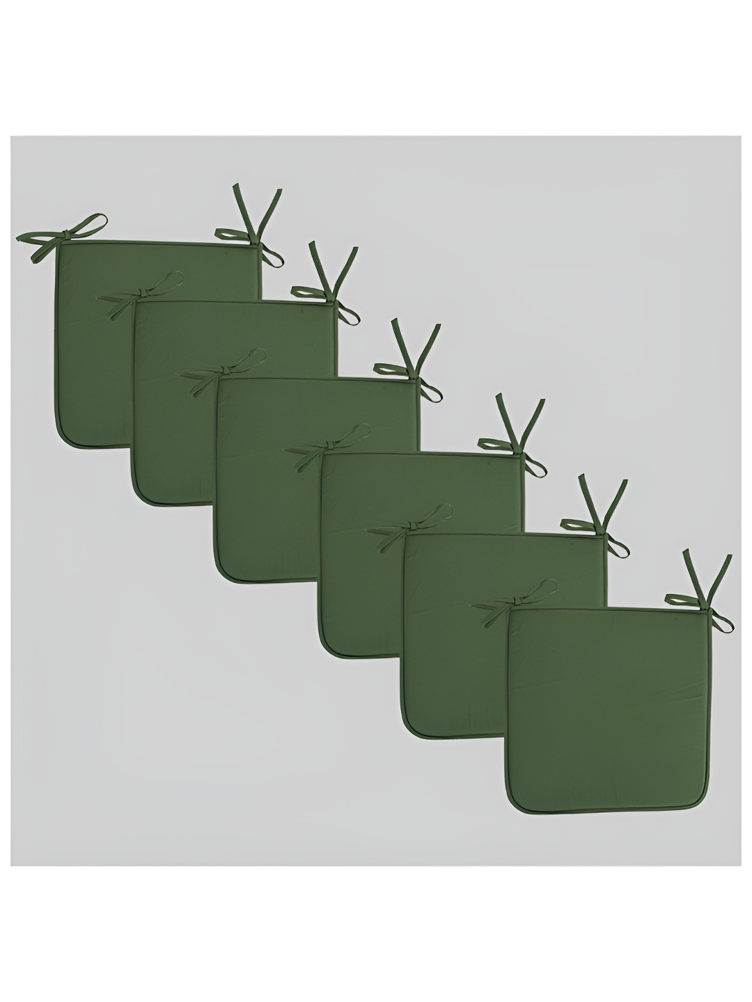 

SKANDA FAB Set Of 6 Light Green Pure Cotton Foam Chair Pad