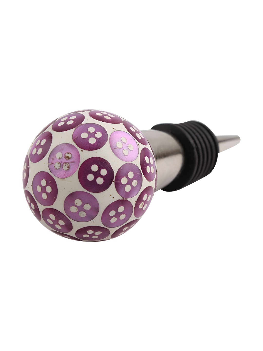 

Indianshelf 1 Pack of Button Cute Wine Stoppers for Wine Bottles, Pink