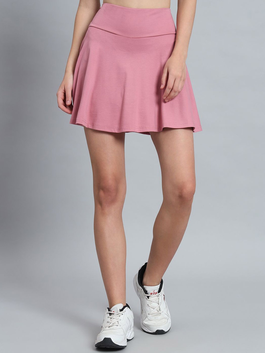ND & R Women Mini Flare Skirt with Inner Short, Pink