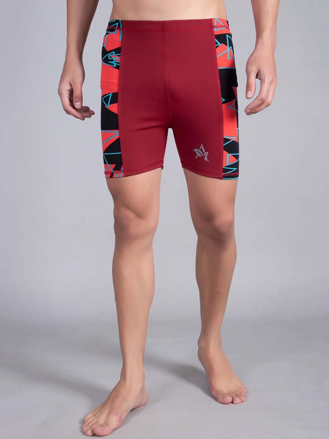 

HIRRUX Men Printed Swim Bottoms, Red