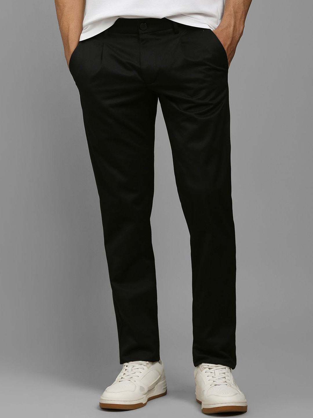 

Louis Philippe Sport Men Slim Fit Cotton Trousers, Black