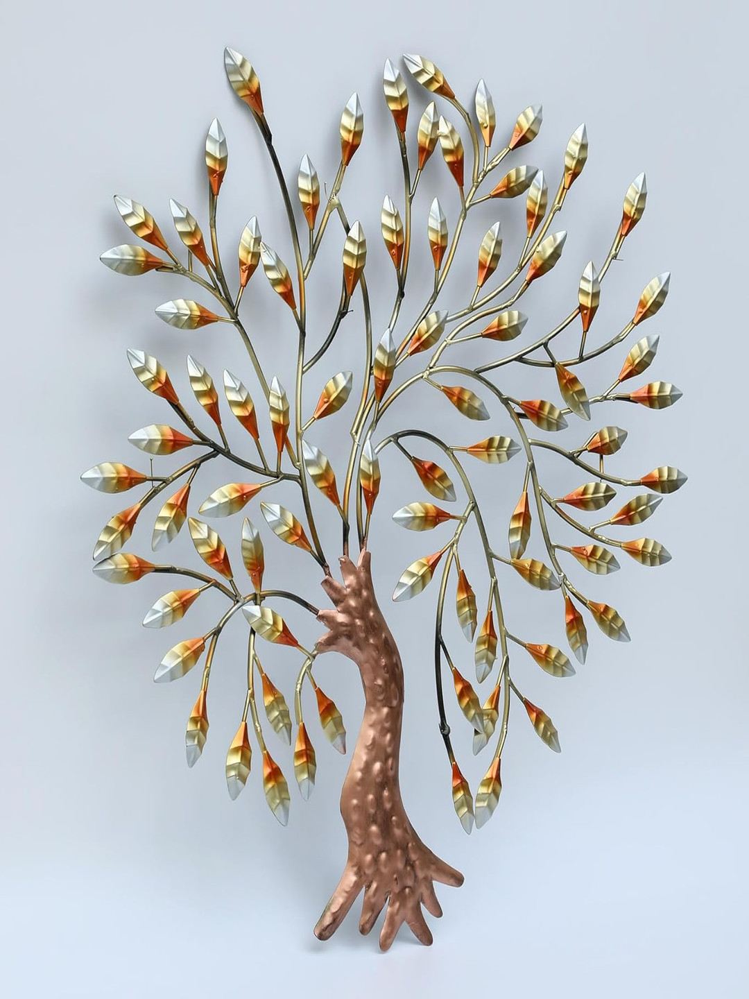 

vedas Mystic Indiana Yellow & Copper Textured Metal Peach Tree Wall Decor